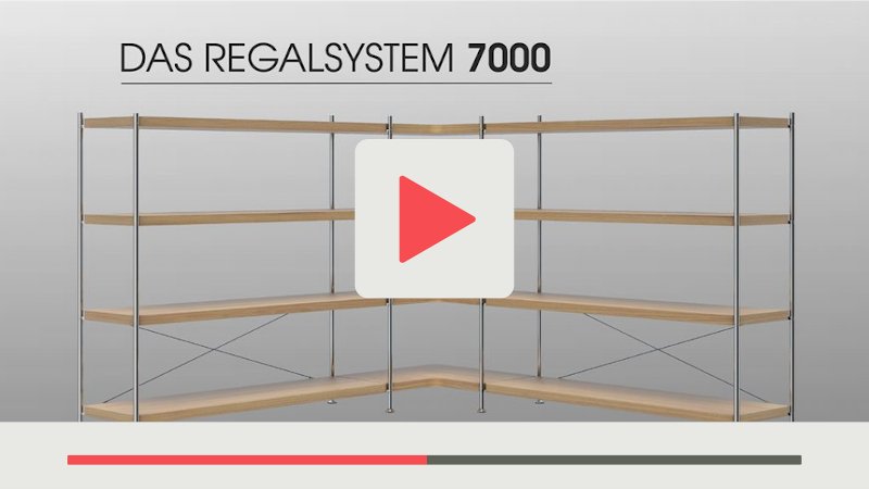 Beispiel Produktvideo für Thonet Regalsystem auf grauem Hintergrund
